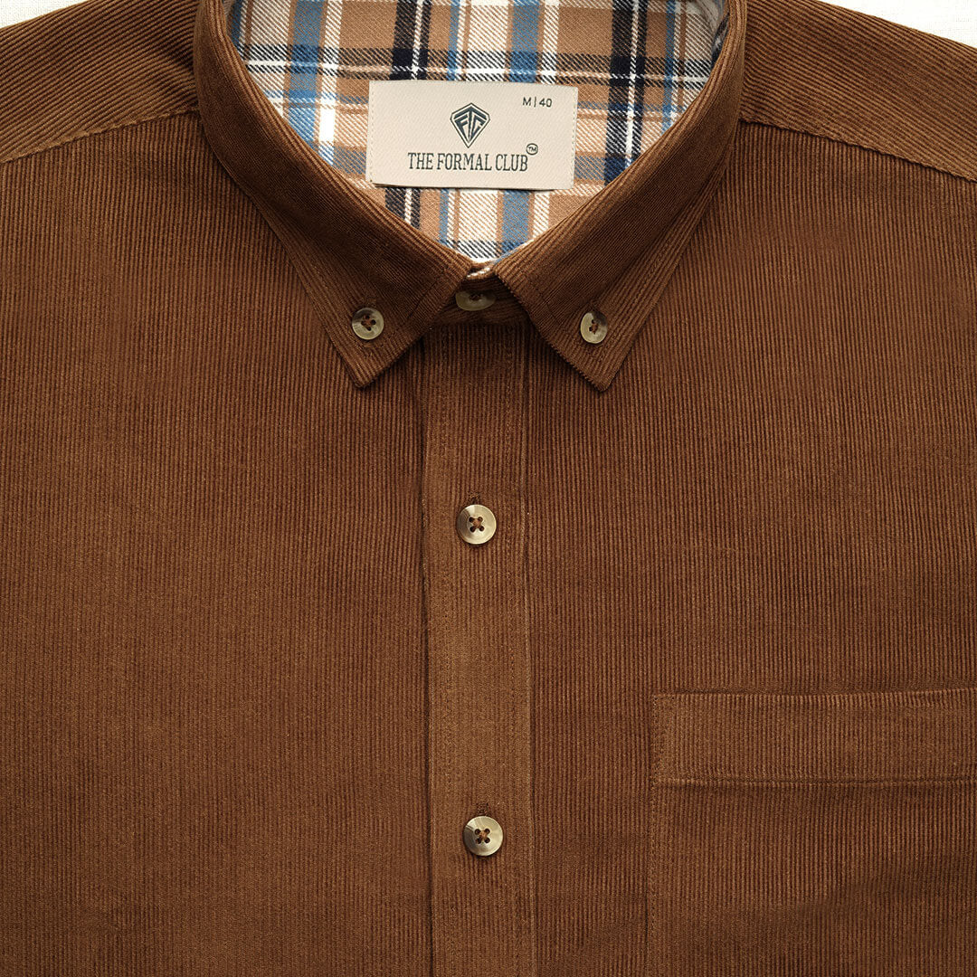 Cruise Corduroy Shirt In Tan