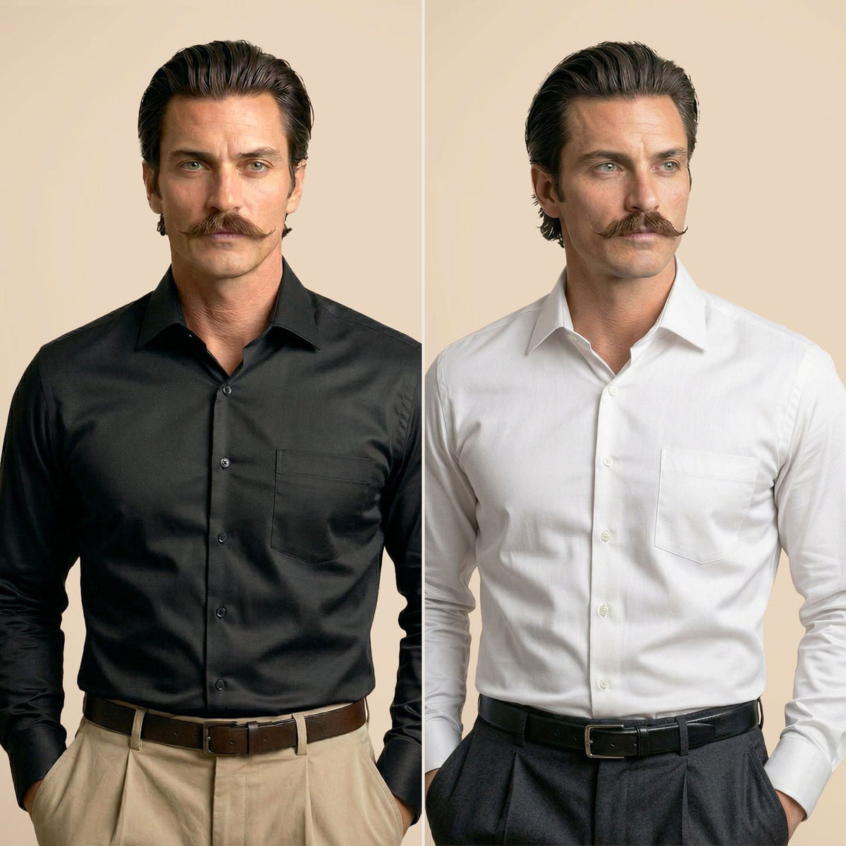 The Best-Sellers of French Cuff- 2 Shirt Pack - Raven & Snow