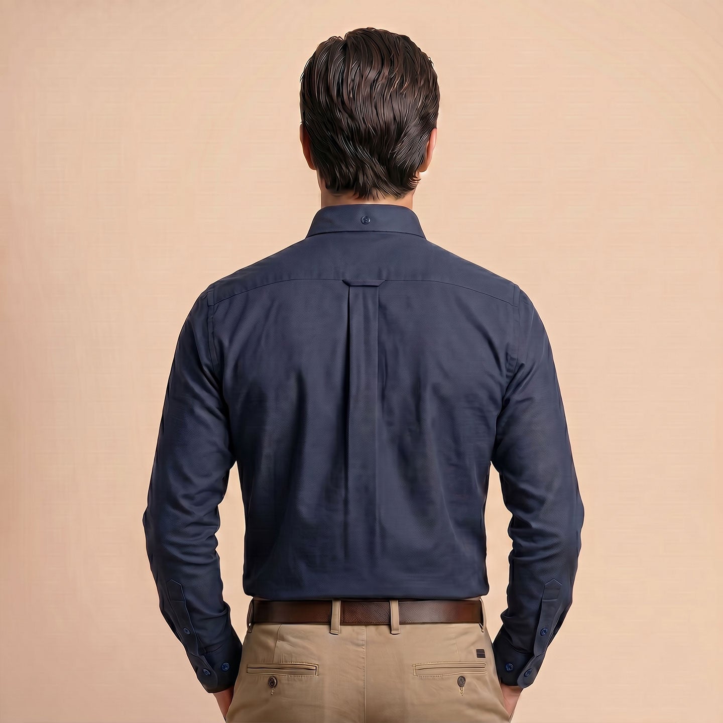 Regal Oxford Solid Shirt In French Navy