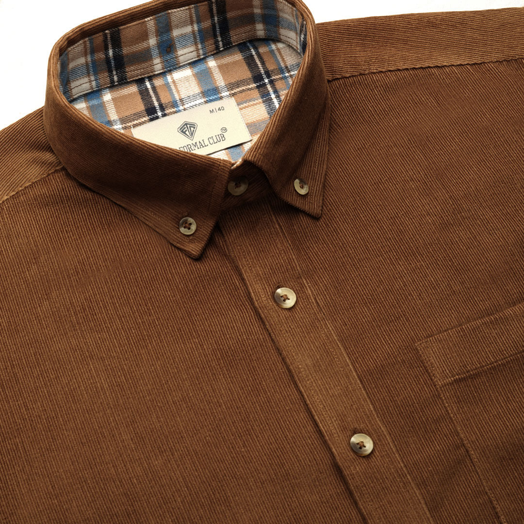 Cruise Corduroy Shirt In Tan