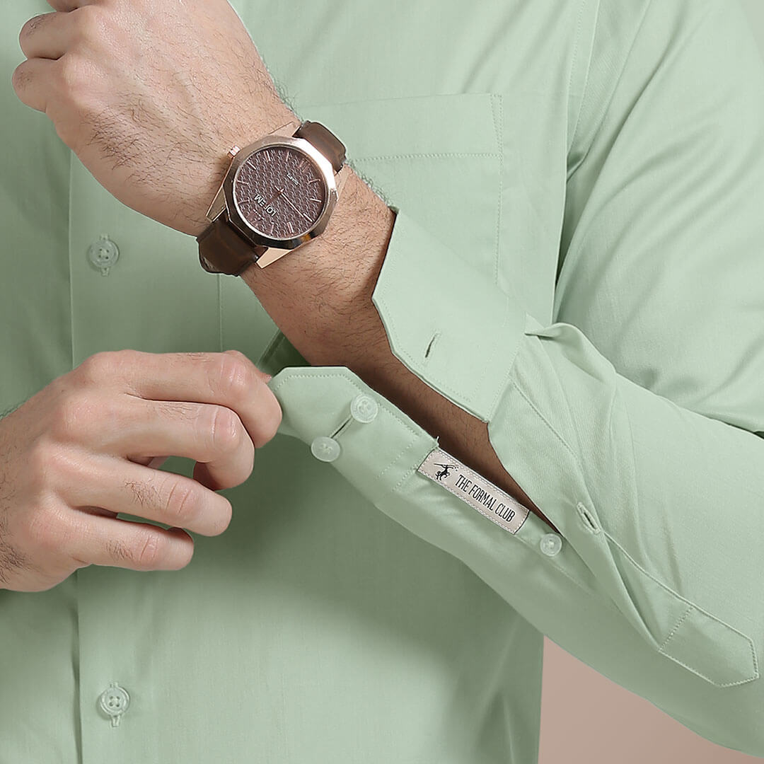 Cambridge Giza Cotton Shirt In Watercress