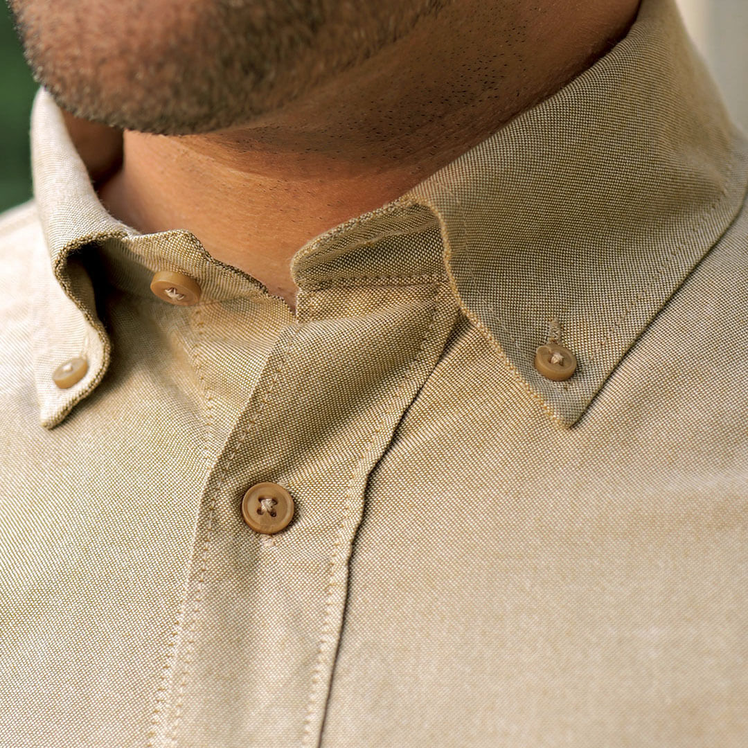 Regal Oxford Solid shirt in Almond