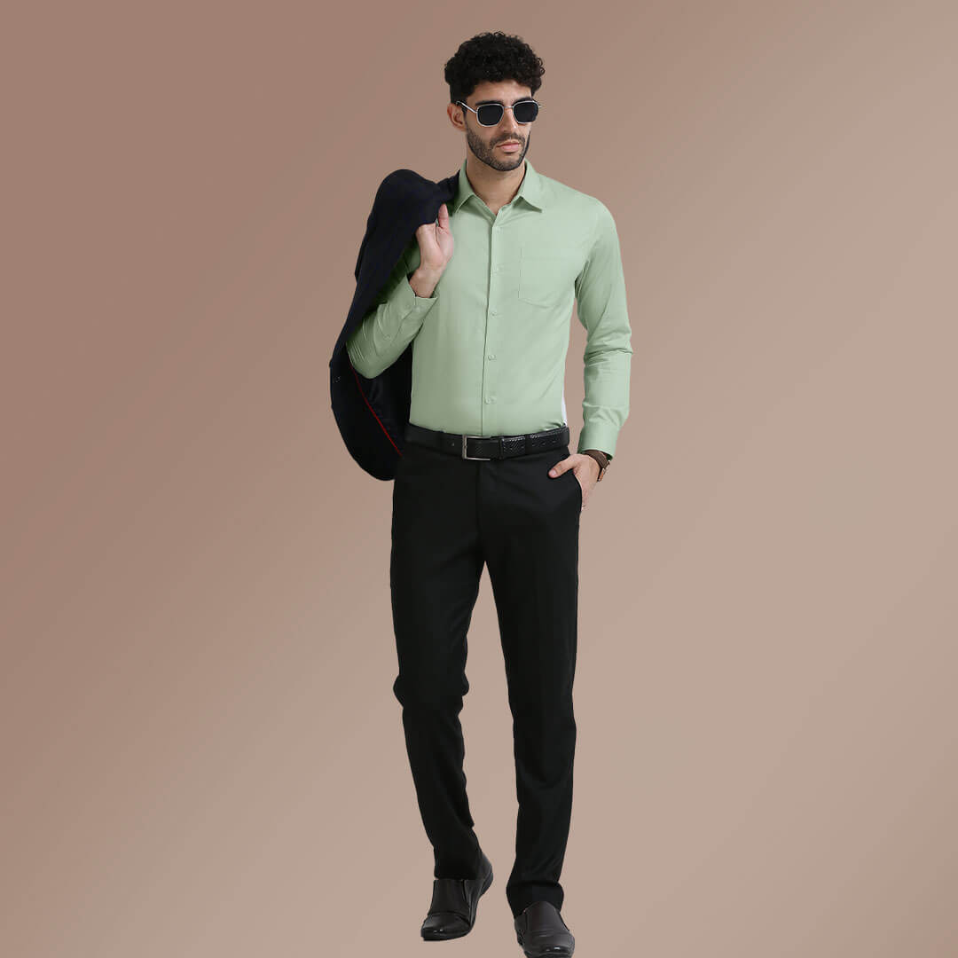 Cambridge Giza Cotton Shirt In Watercress