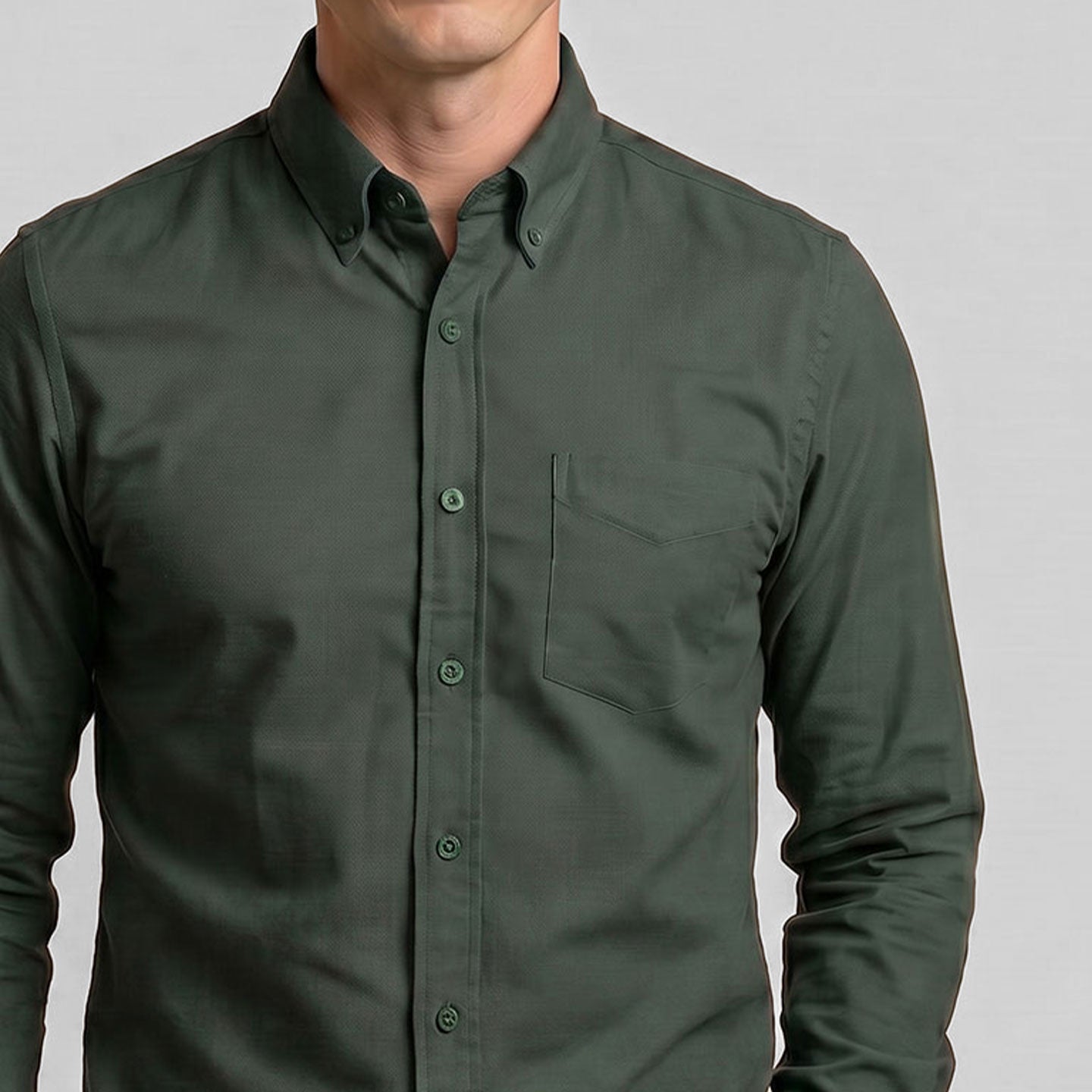 Regal Oxford Solid Shirt In Deep Forest