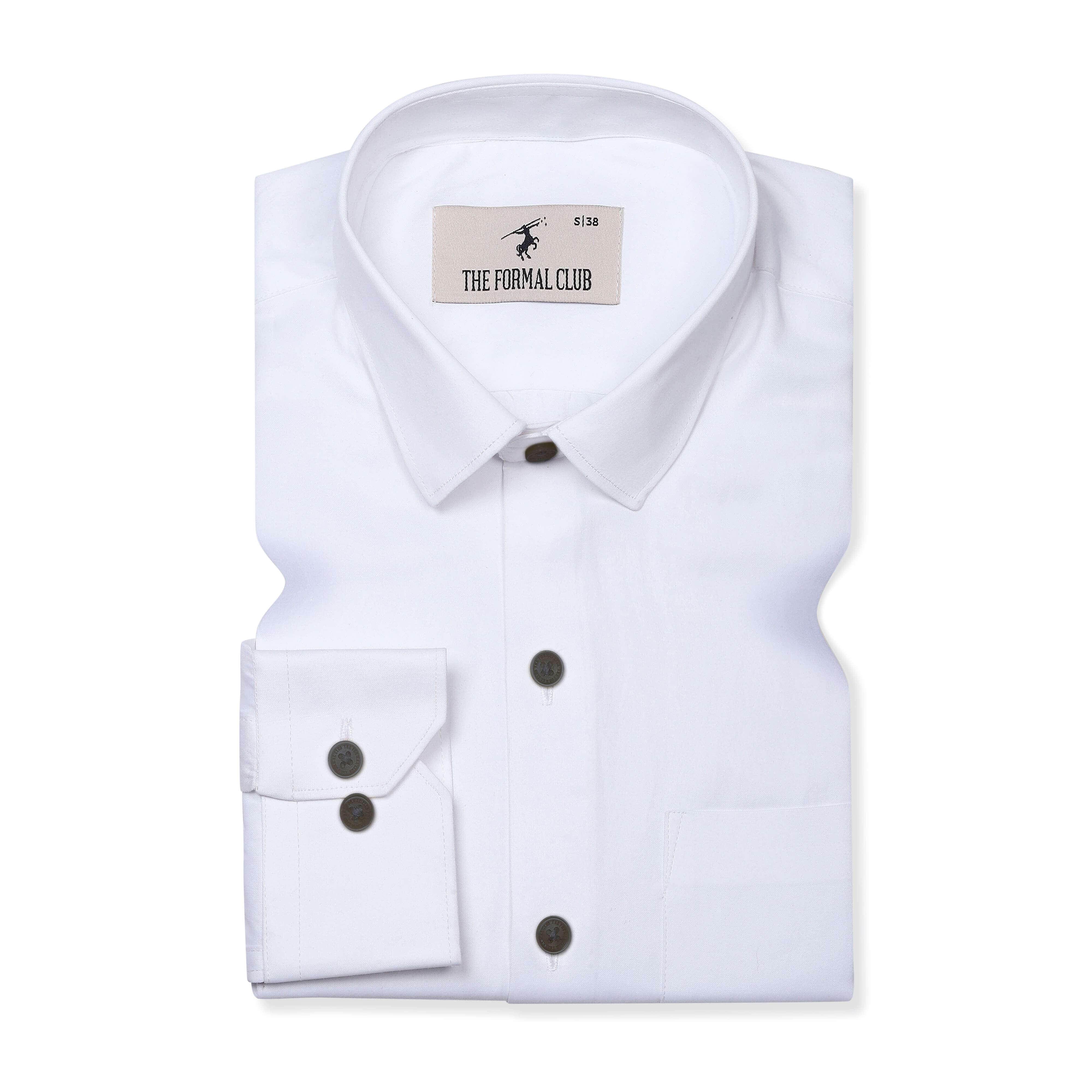 Sura Classic Solid Shirt in White
