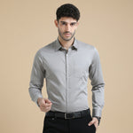 Cambridge Giza Cotton Shirt In Pewter