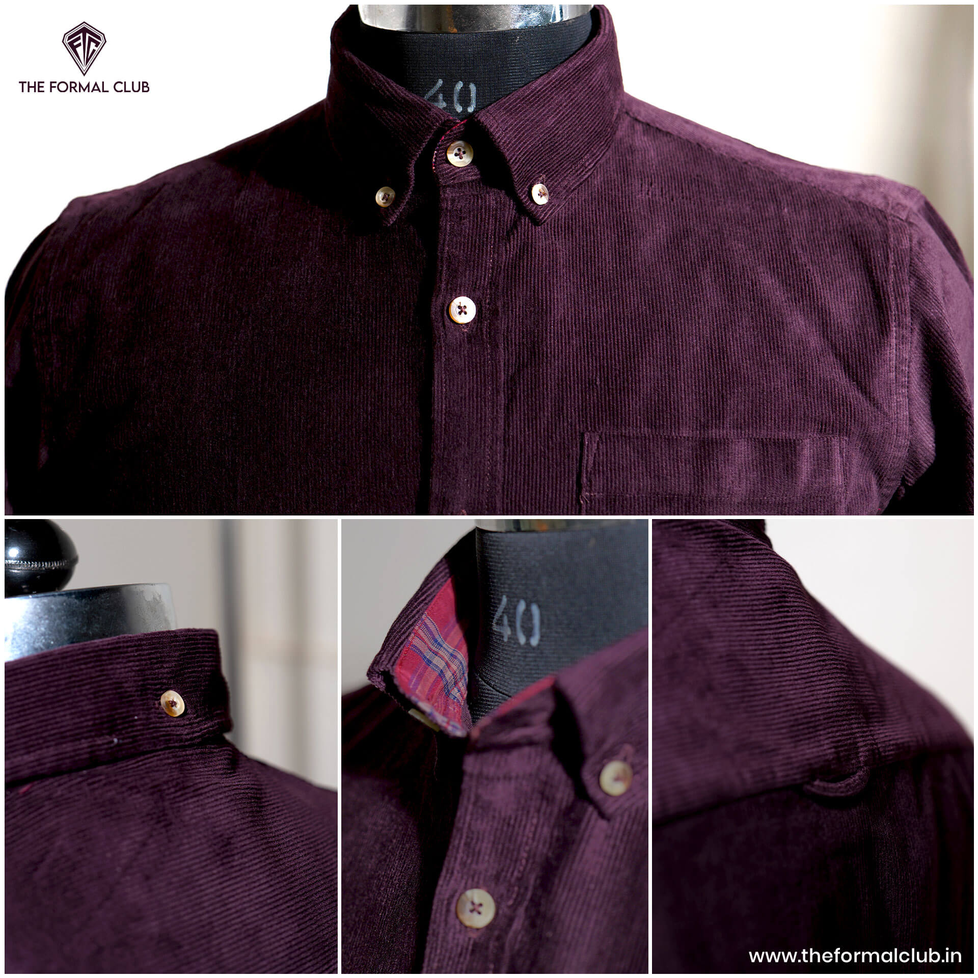 Cruise Corduroy Shirt In Wineberry