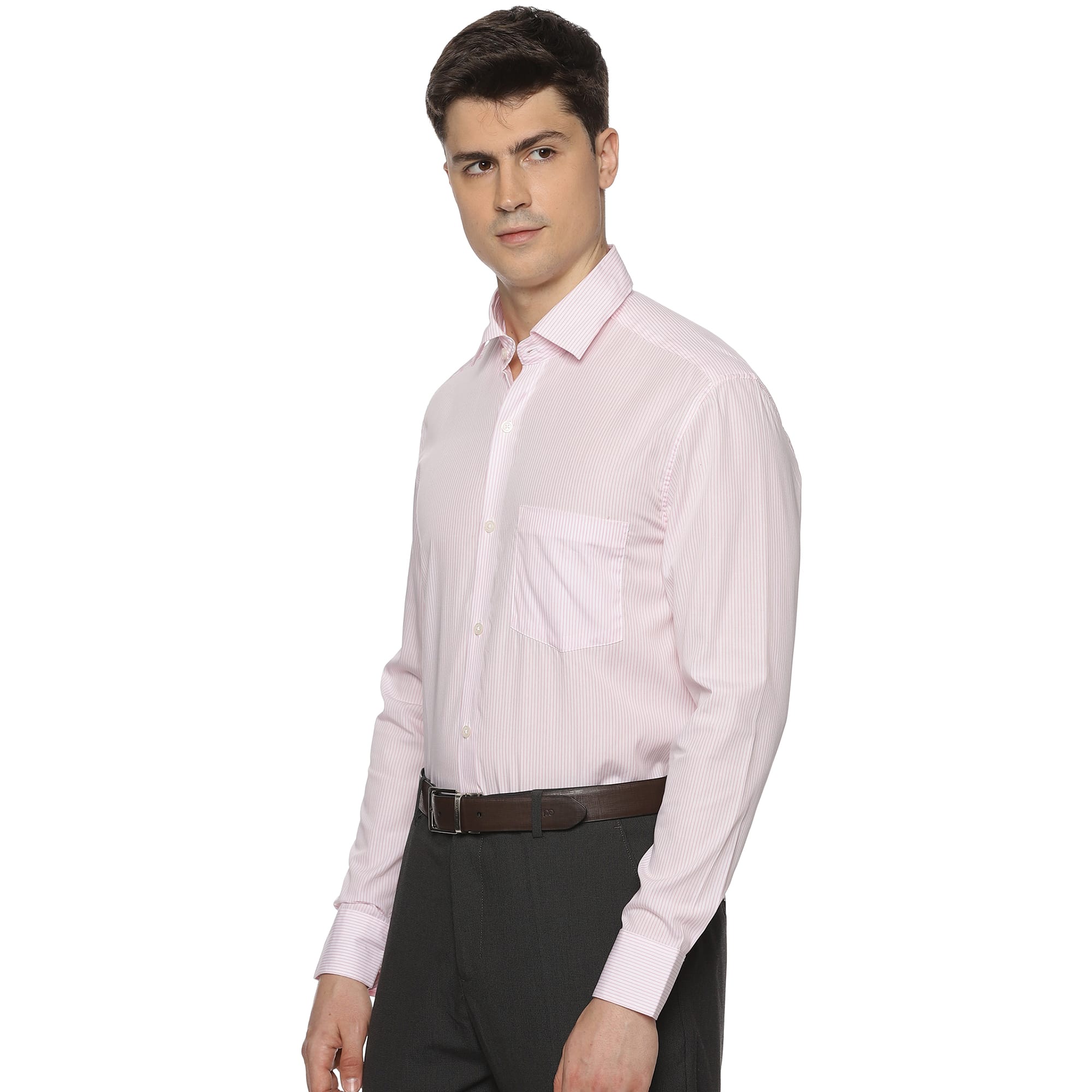 Prestige Pink Stripe Shirt On White - The Formal Club
