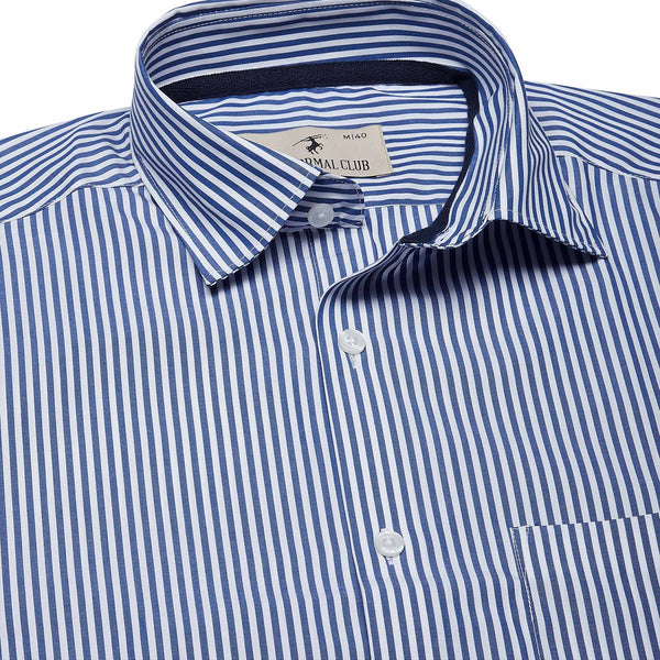 Prestige Stripe Shirt In Blue & White - The Formal Club