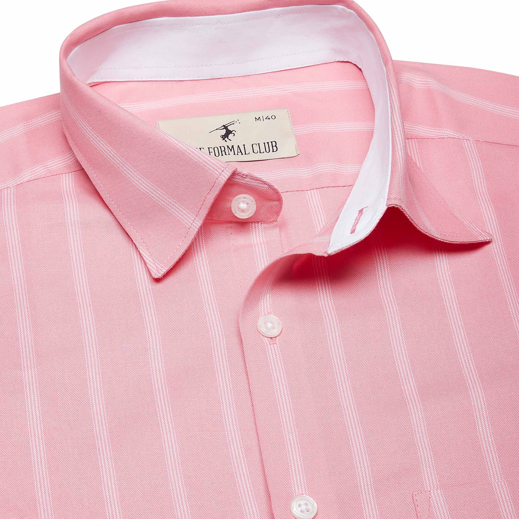 Regal Stripe Shirt In Peach