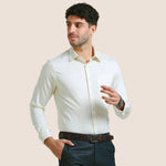 Cambridge Giza Cotton Shirt In Vanilla