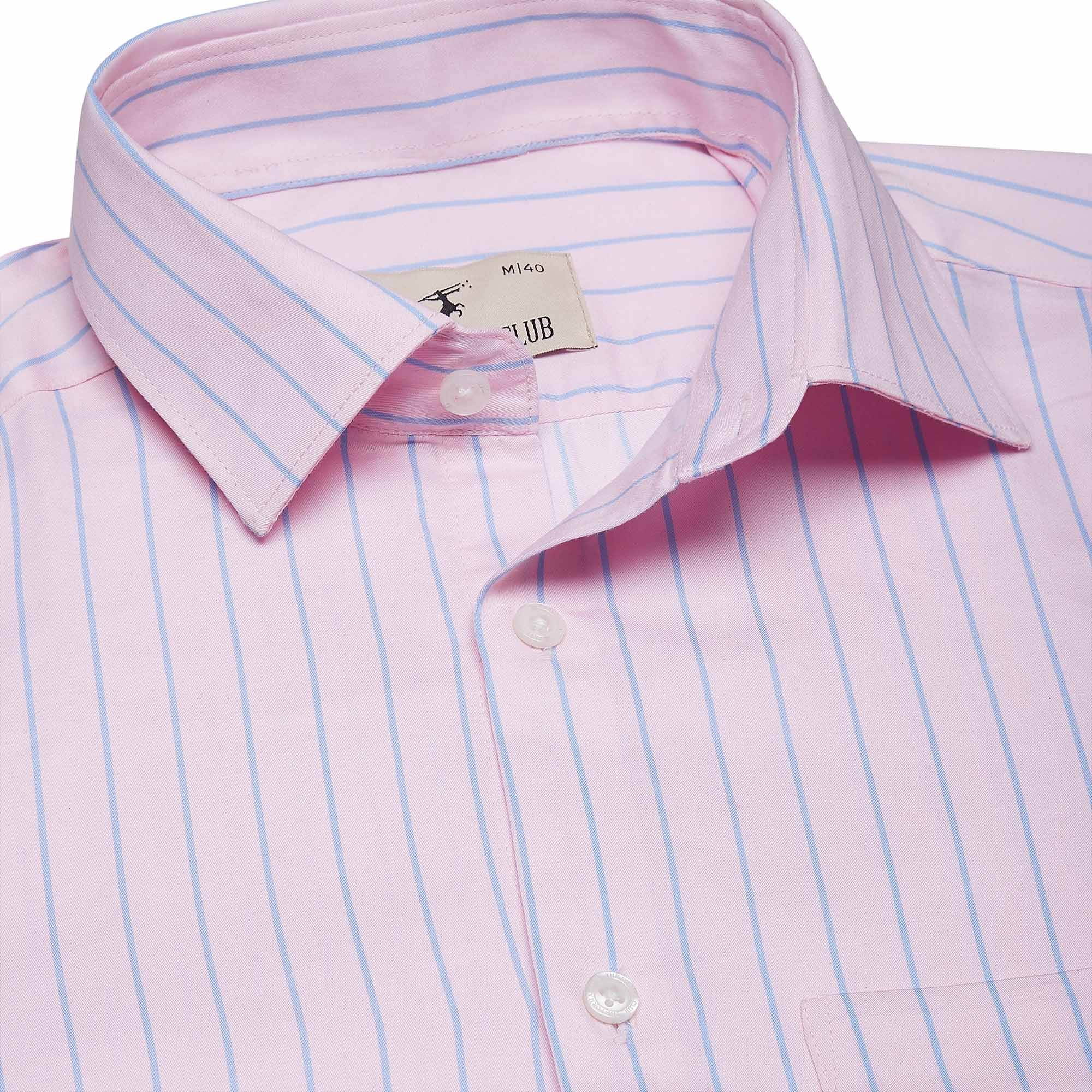 Enigma Blue Stripes Shirt In Pink