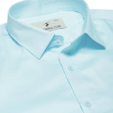 Swiss Finish Giza Cotton Shirt In Pastel Aqua