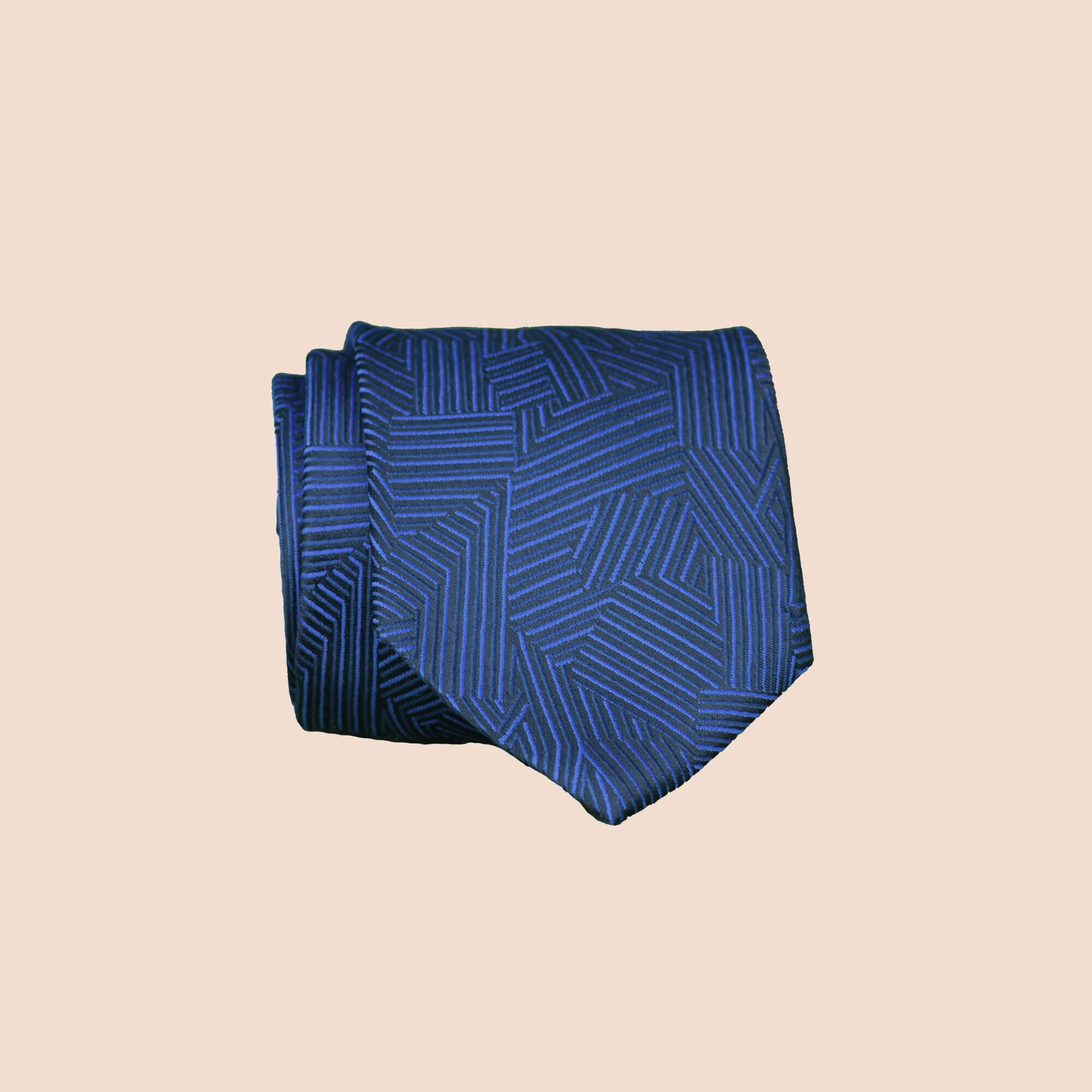 Majestic Blue Handmade Necktie and Pocket Square Set