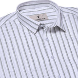 Luna Lenin Stripe Shirt In Cream/olive