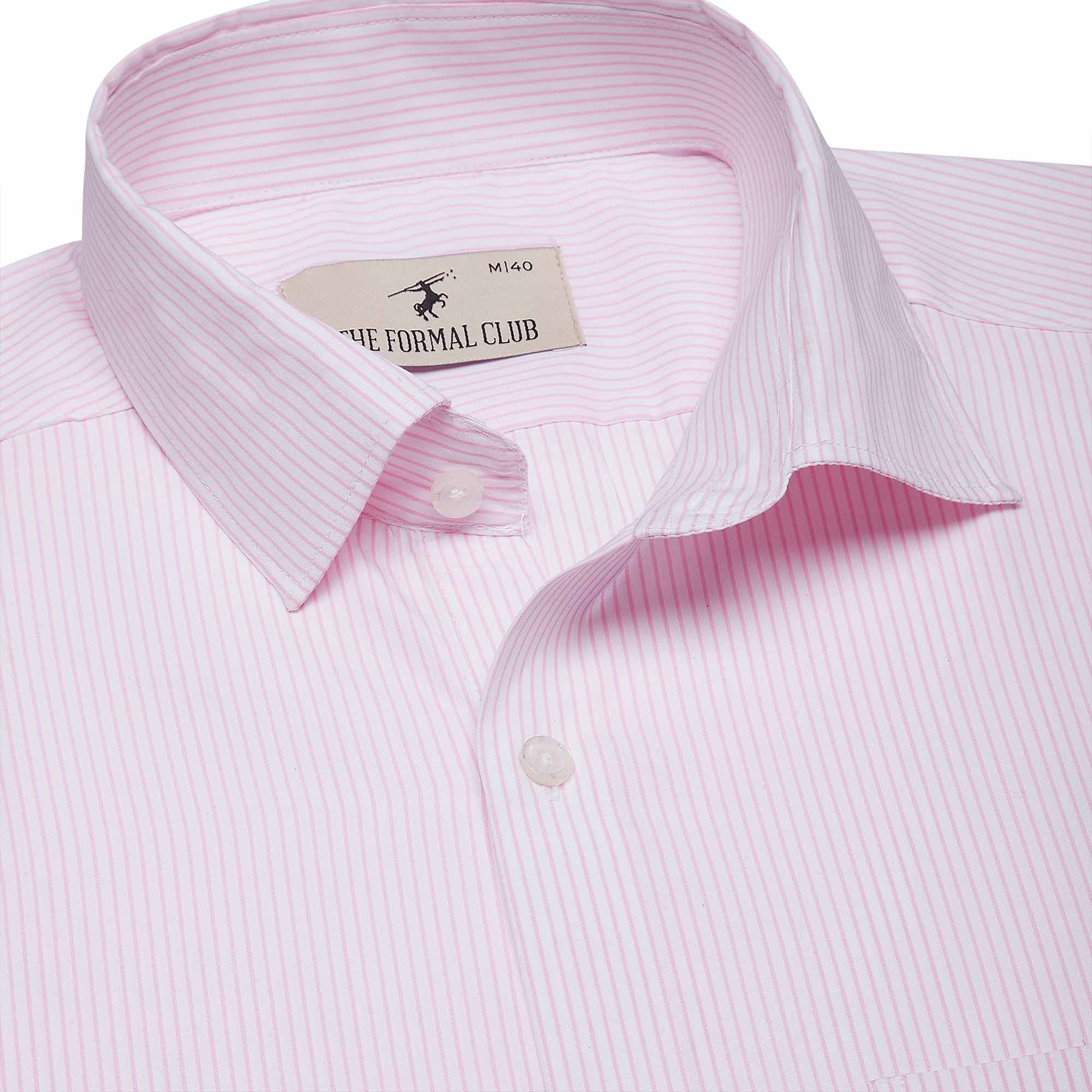 Prestige Pink Stripe Shirt On White