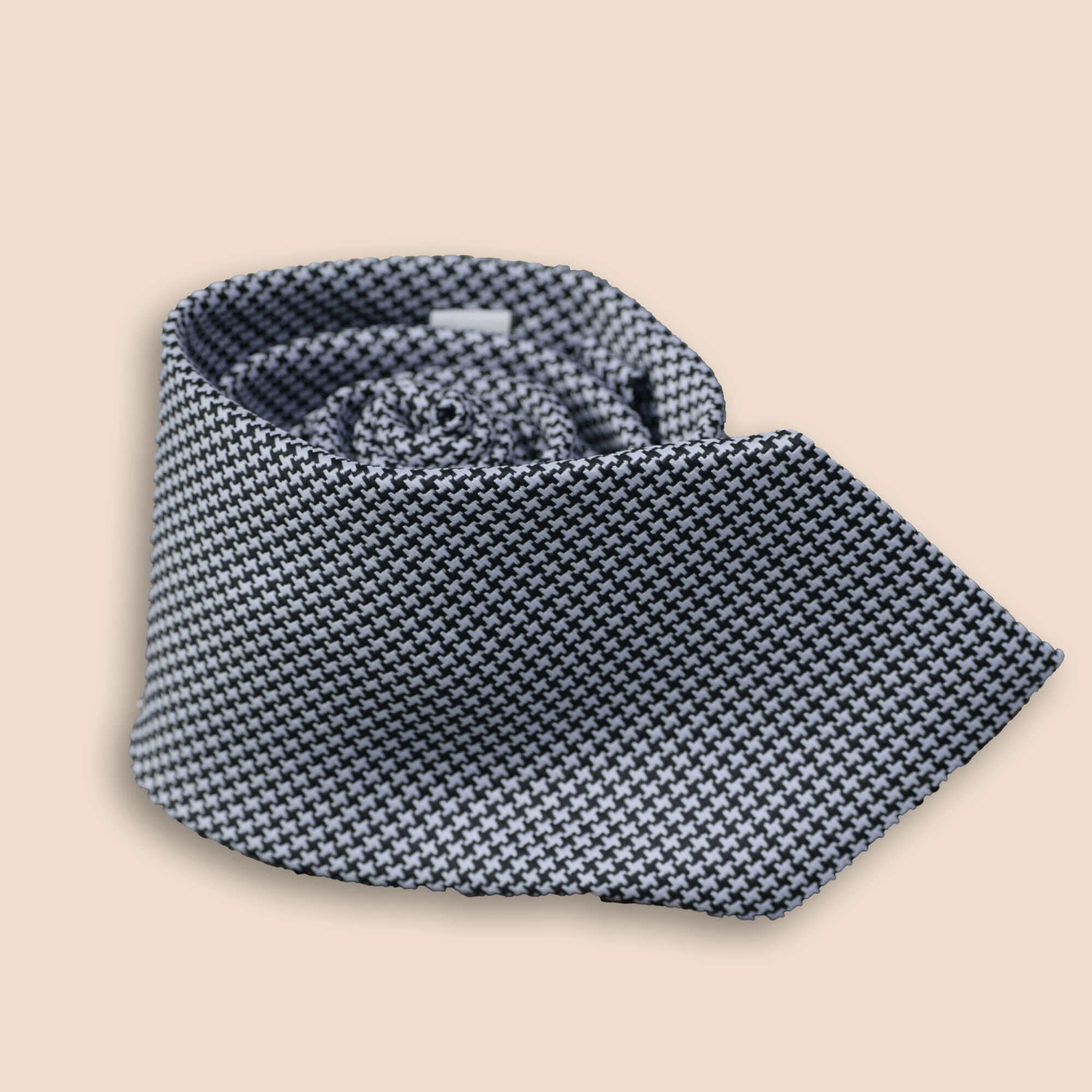 Plover textured handmade tie and pocket square set in Smoky Grey & Black