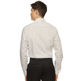 Luna Lenin Stripe Shirt In Cream/olive