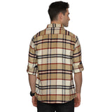 LUMBER WINTER CHECK SHIRT IN BEIGE - The Formal Club