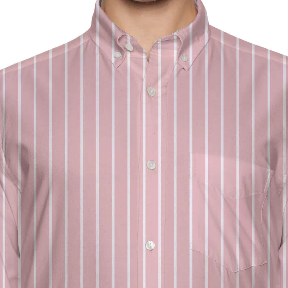 Regal Oxford Stripe Shirt In Carrot