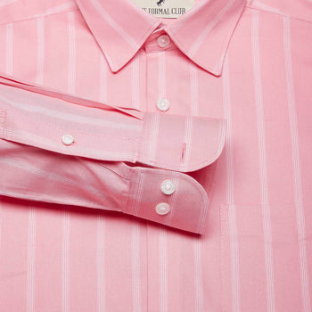 Regal Stripe Shirt In Peach