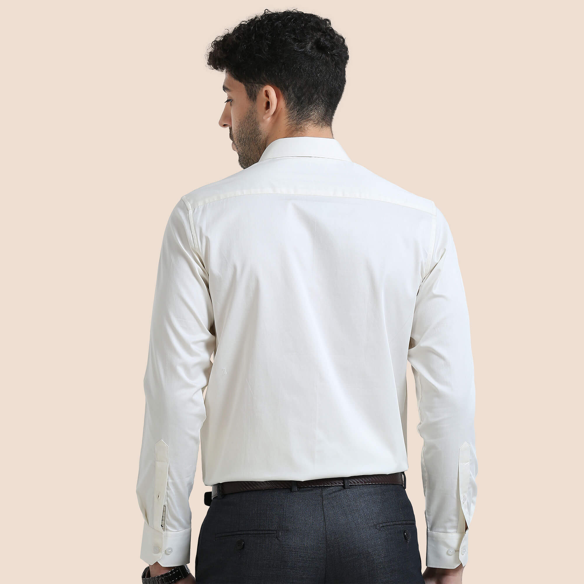 Cambridge Giza Cotton Shirt In Vanilla
