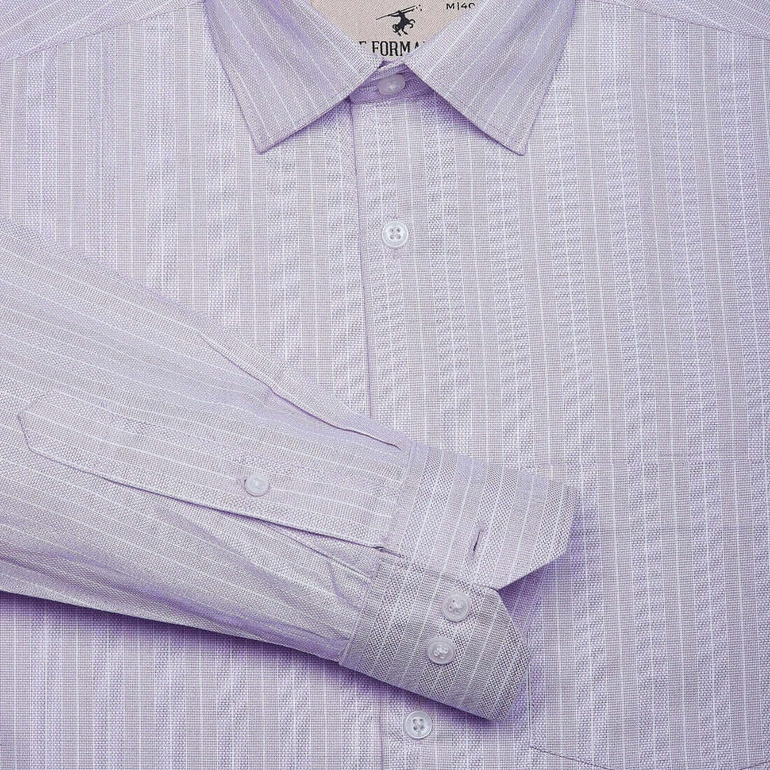 Ziggy Dobby Stripe Shirt In Mauve Slim Fit