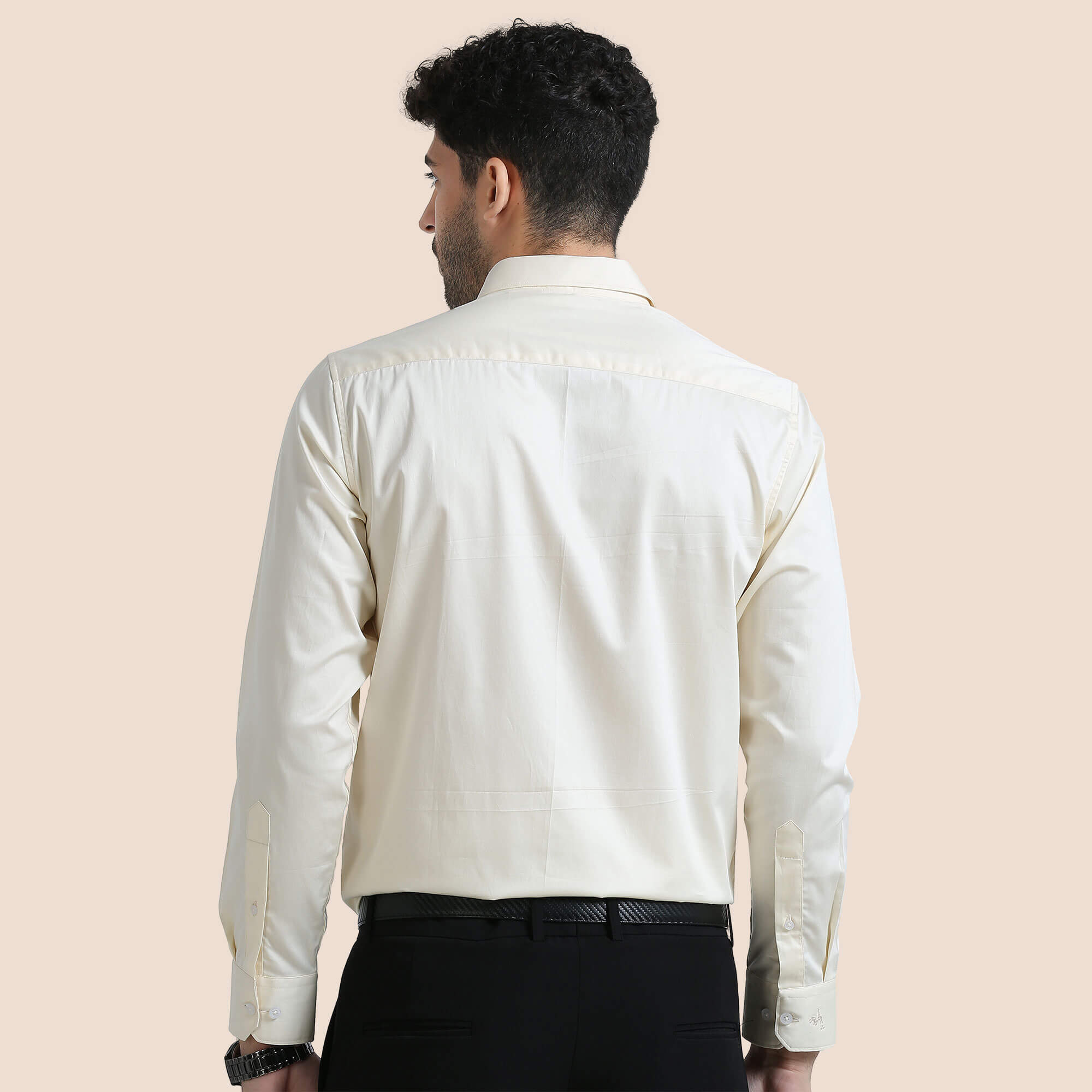 Cambridge Giza Cotton Shirt In Lemon Frost