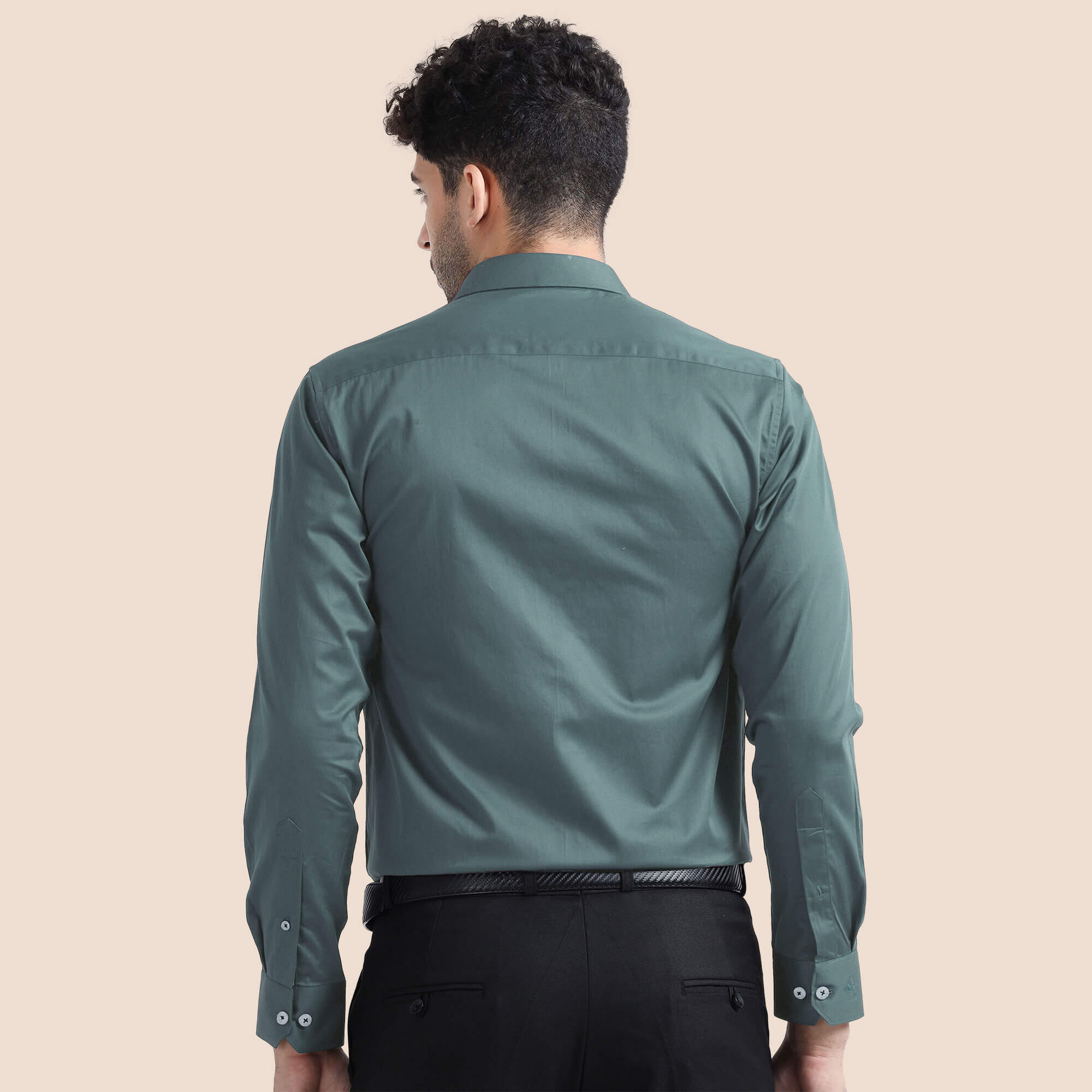 Cambridge Giza Cotton Shirt In Teal