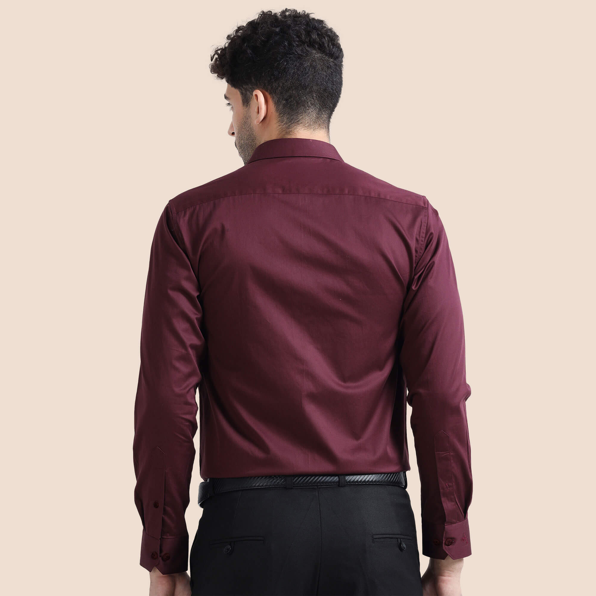 Cambridge Giza Cotton Shirt In Wineberry