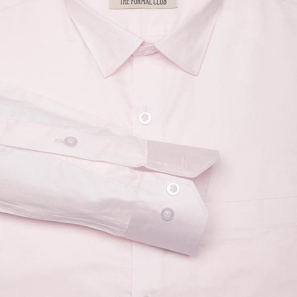 Swiss Finish Giza Cotton Shirt In Pastel Pink