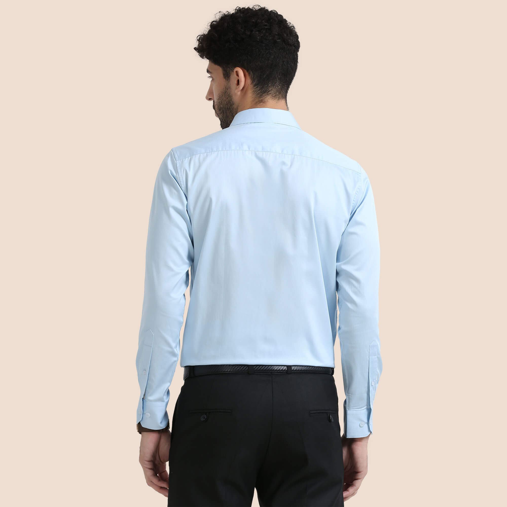 Cambridge Giza Cotton Shirt In Ice Blue