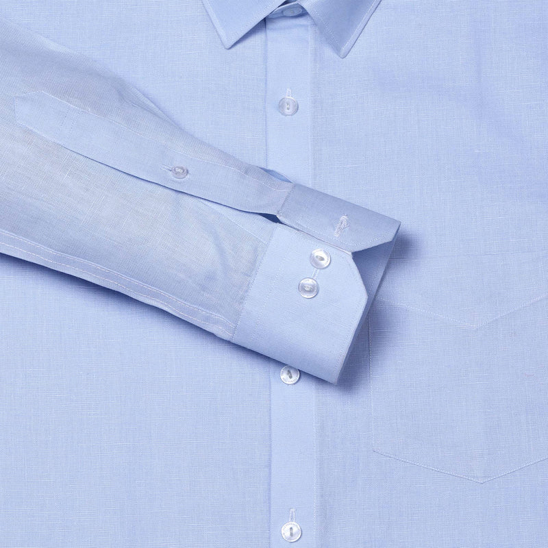 Luna Lenin Solid Shirt In Sky Blue
