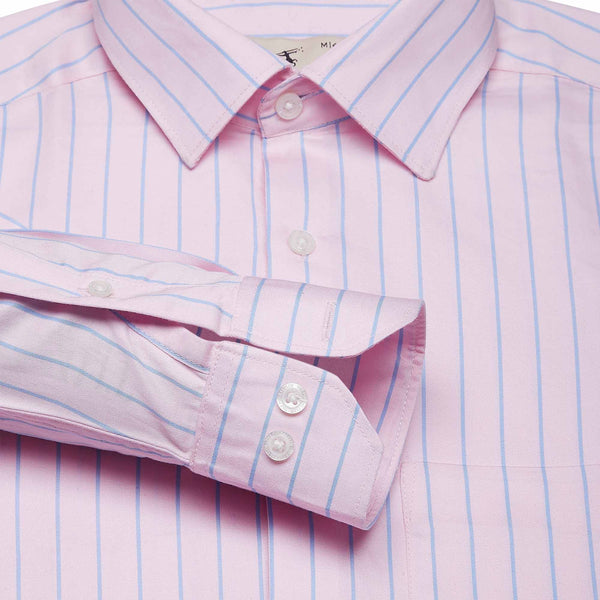Enigma Blue Stripes Shirt In Pink
