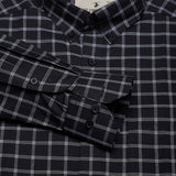 Maverick Cotton Check Shirt In Black