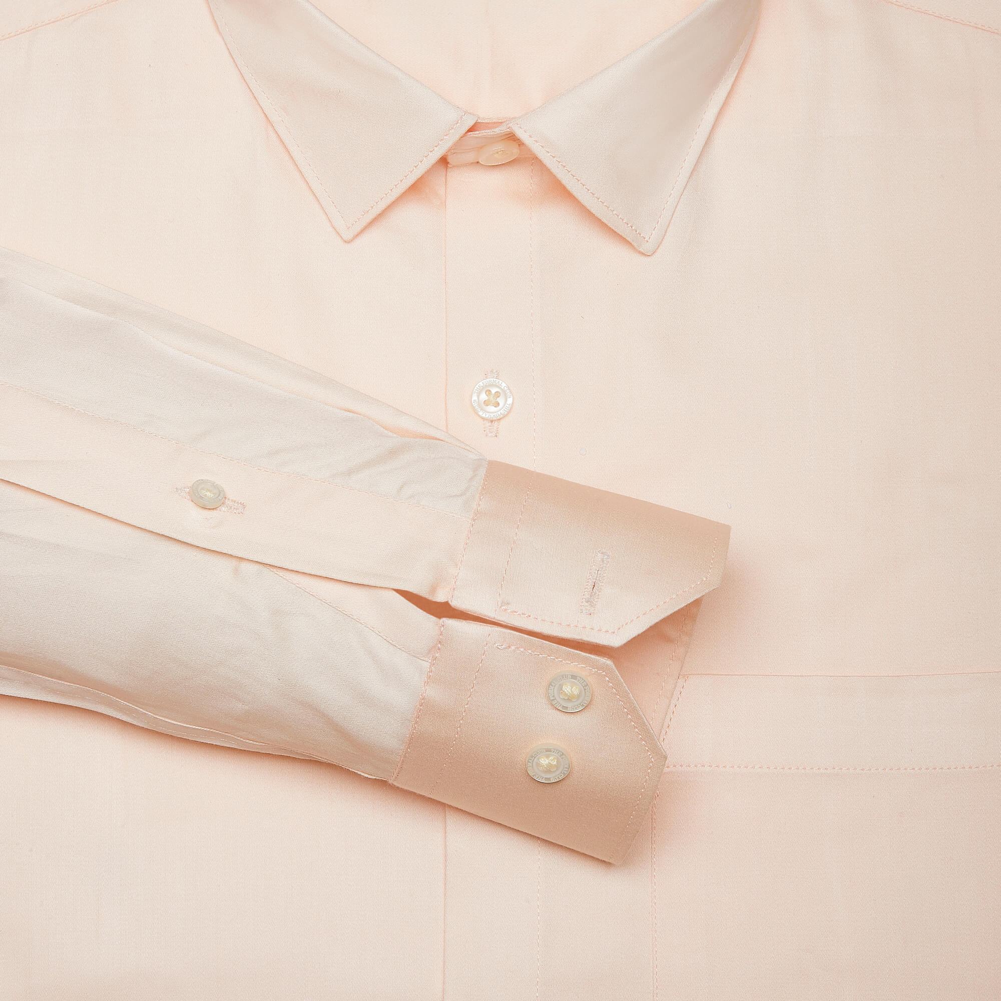 Swiss Finish Giza Cotton Shirt In Light Peach - The Formal Club