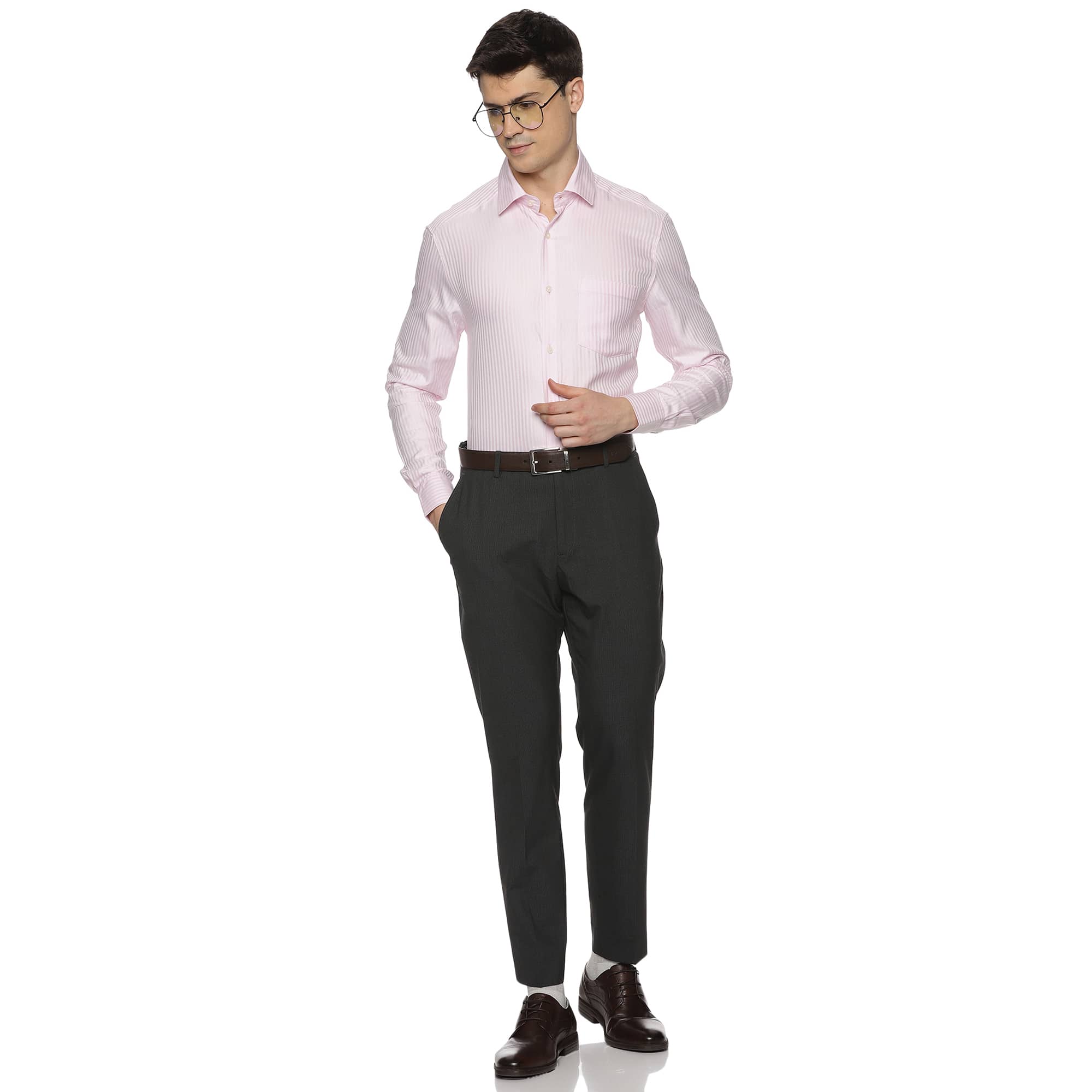 Enigma Self Stripes Shirt In Pink - The Formal Club