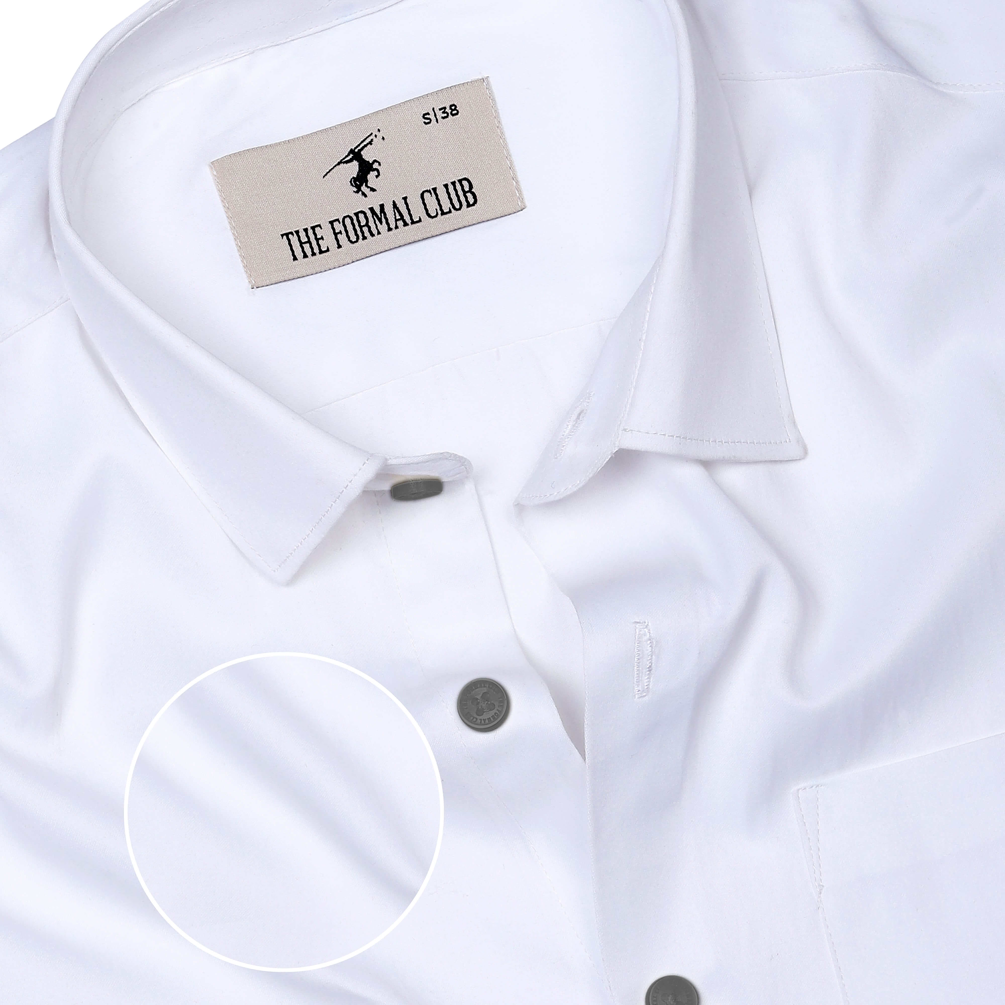 Sura Classic Solid Shirt in White