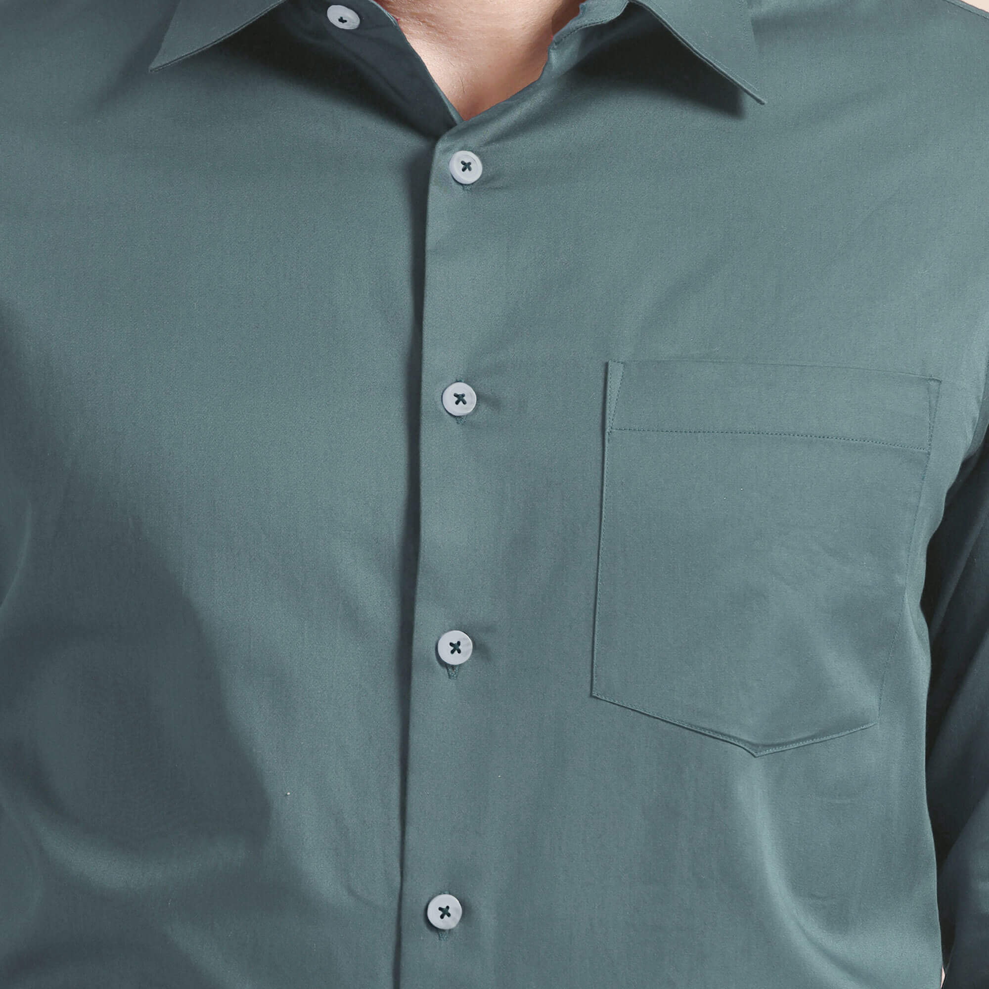 Cambridge Giza Cotton Shirt In Teal