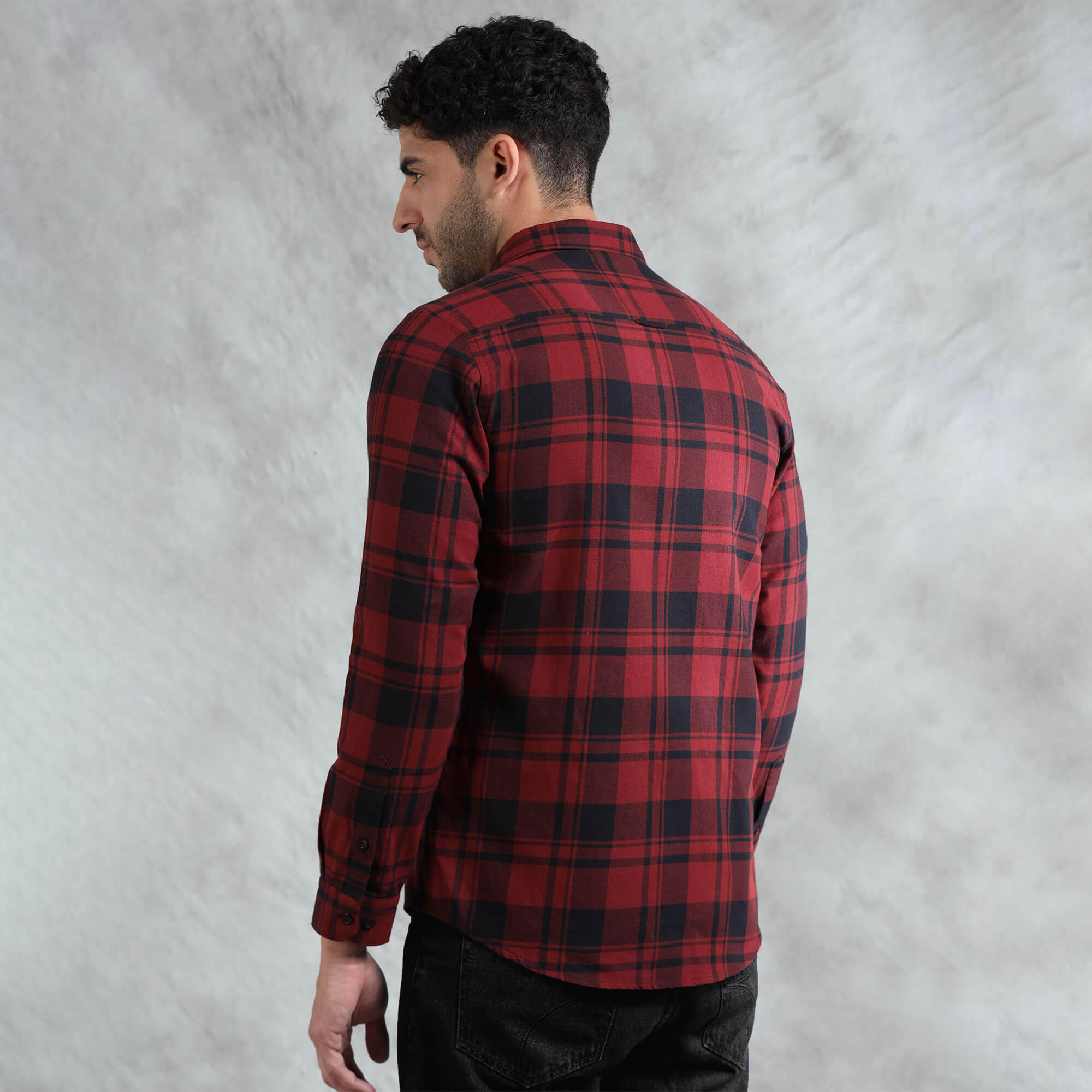 Lumber Flannel Check Shirt In Scarlet