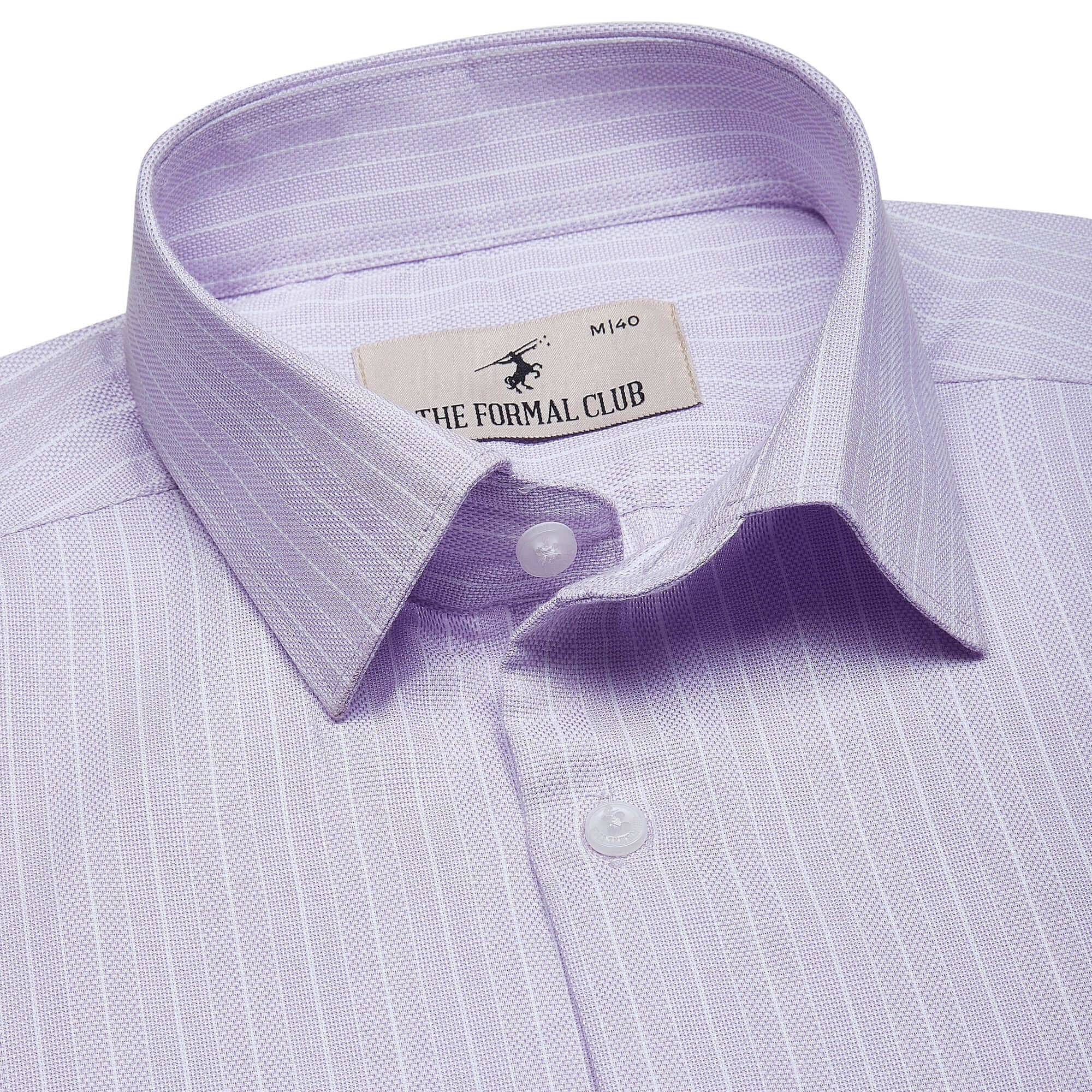 Ziggy Dobby Stripe Shirt In Mauve Slim Fit