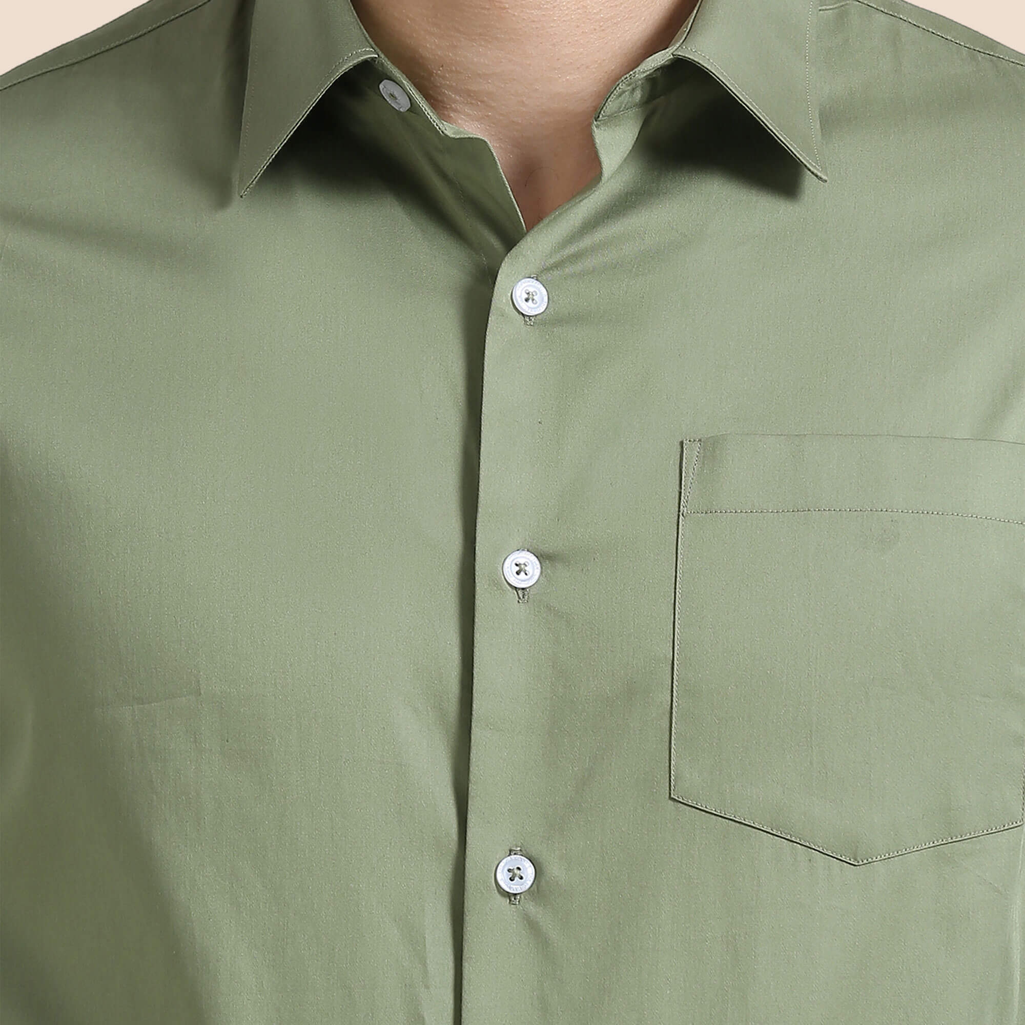 Cambridge Giza Cotton Shirt In Grass Green