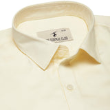Swiss Finish Giza Cotton Shirt In Light Lemon