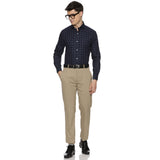 Eclipse Twill Check Shirt In Dark Blue Regular Fit