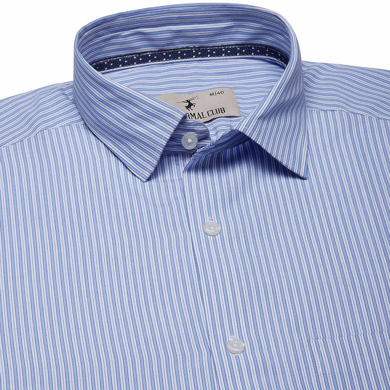 Prestige Stripe Shirt In Sky Blue