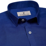 Luna Lenin Solid Shirt In Navy Blue