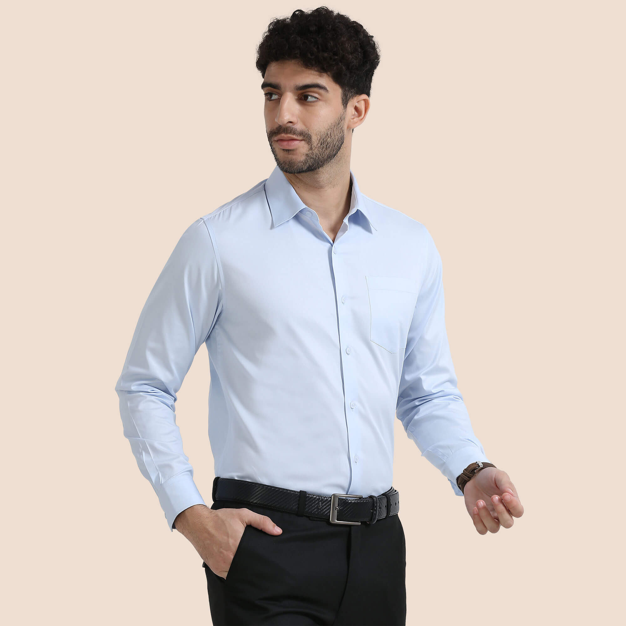 Willow Bamboo Shirt In Powder Blue