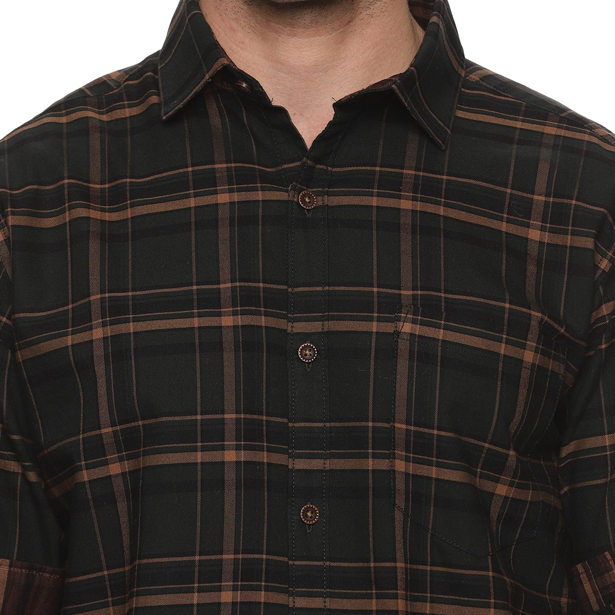 SCOTT GREEN OVERDYED CHECK SHIRT - The Formal Club