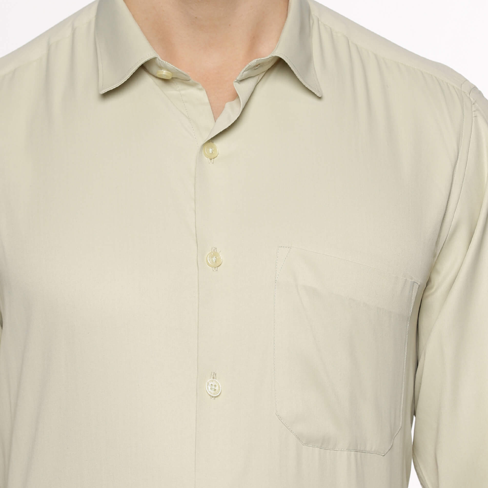 Sura Classic Solid Shirt in Beige