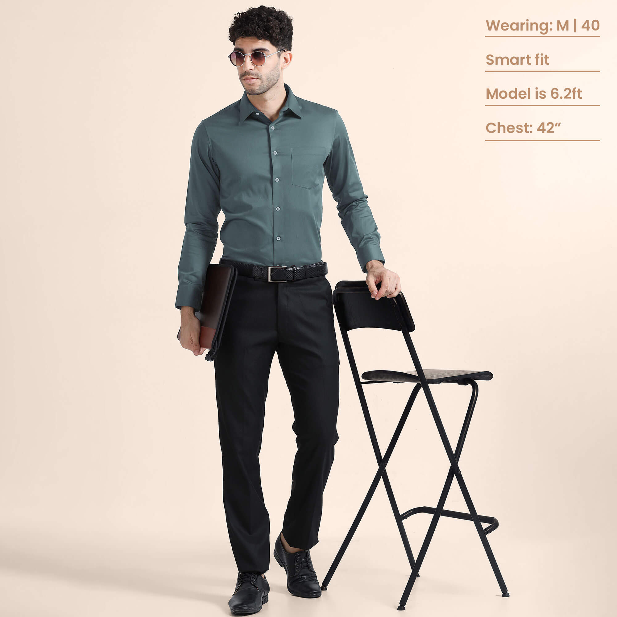 Cambridge Giza Cotton Shirt In Teal